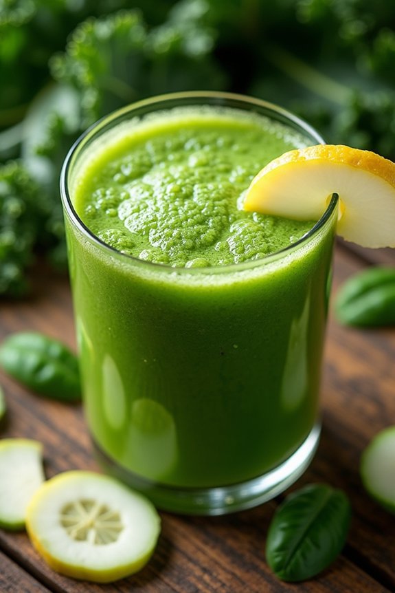 kale and pear juice