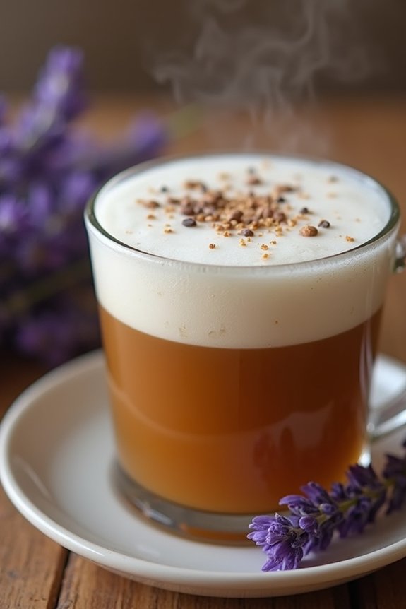 lavender infused earl grey latte
