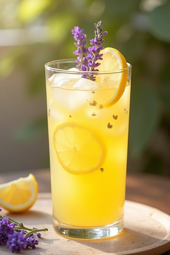 lavender infused ginger lemonade