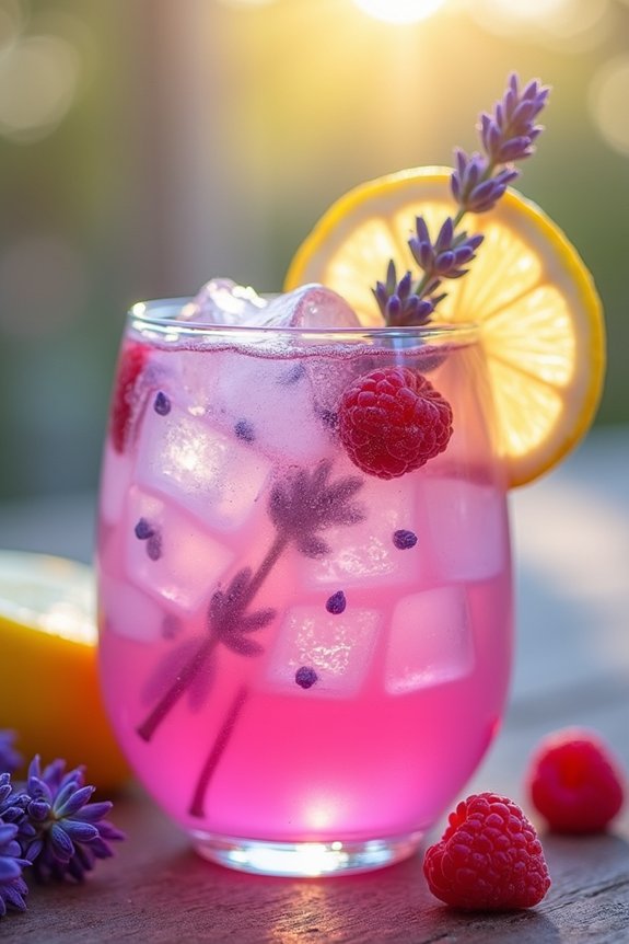 lavender infused raspberry lemonade delight