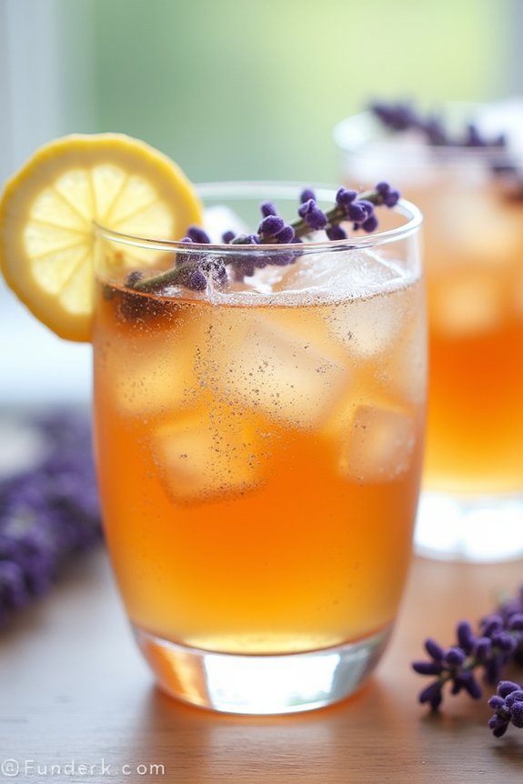 lavender infused sparkling tea