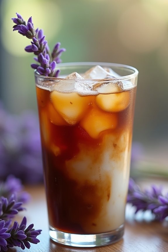 lavender infused vegan iced coffee