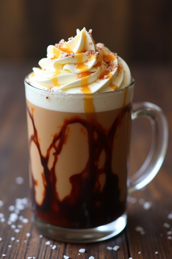 luxurious salted caramel coffee