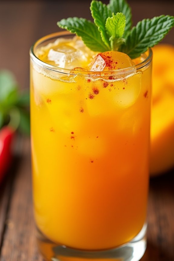 mango ginger spicy revitalizing beverage