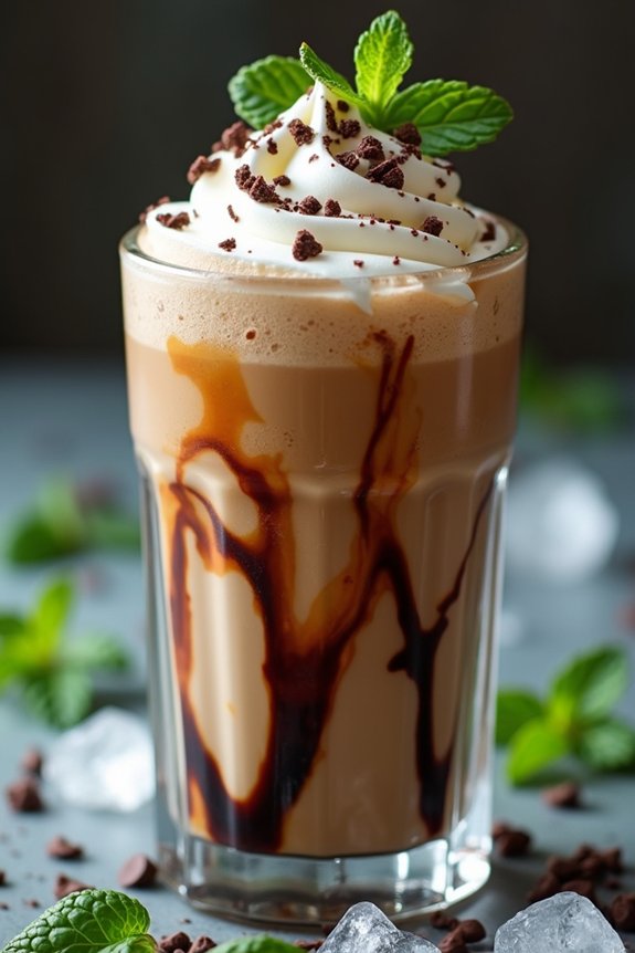 mint chocolate iced coffee recipe
