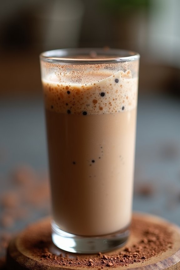 mocha chia protein shake