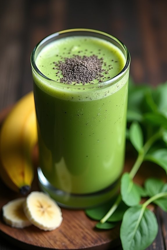 nutrient packed spinach protein shake