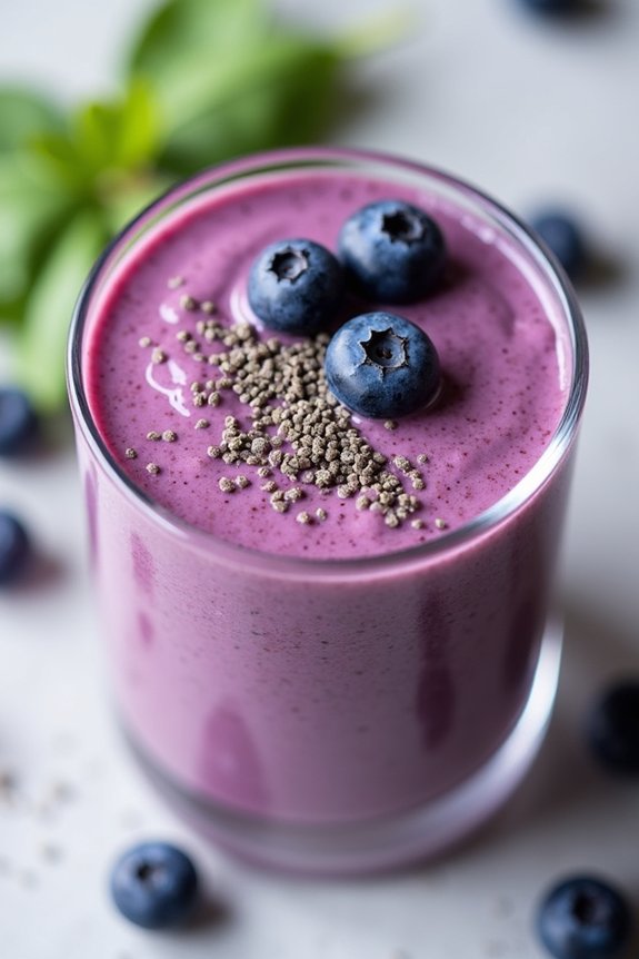nutrient rich blueberry avocado shake