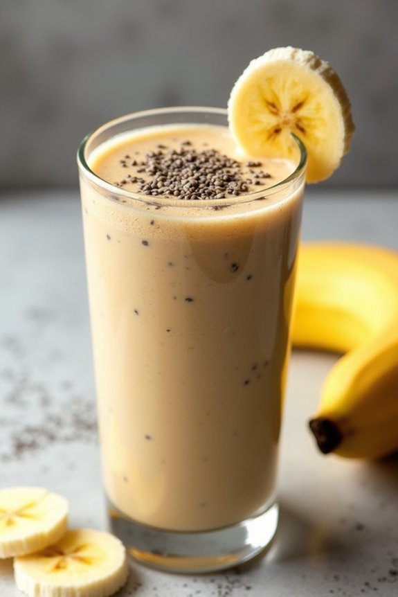 nutritious banana chia shake