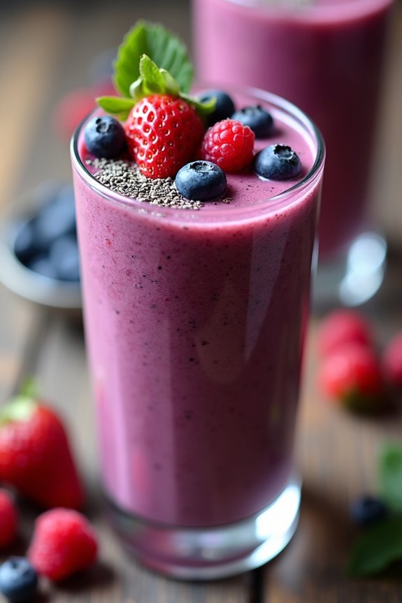 nutritious berry protein shake