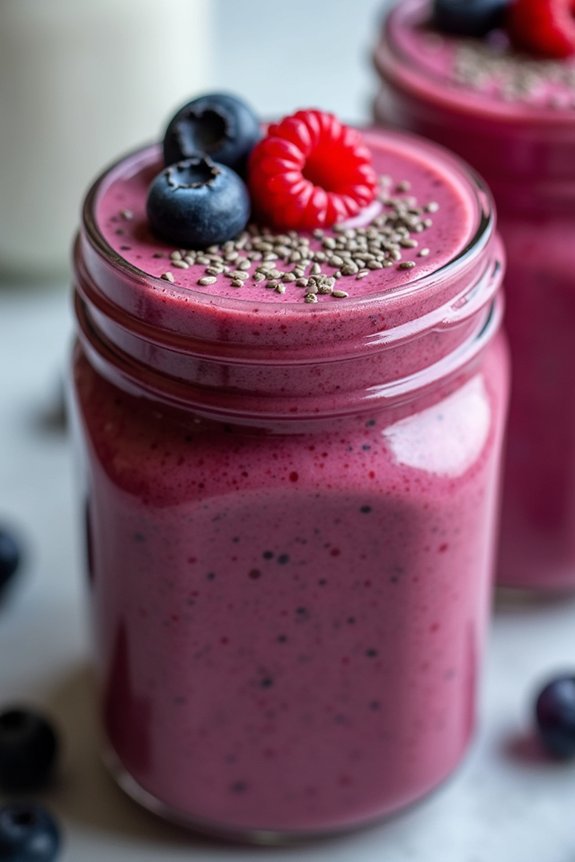 nutritious berry protein smoothie