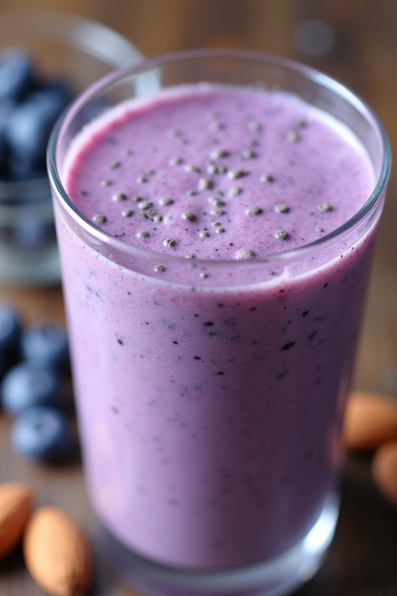 nutritious blueberry almond shake