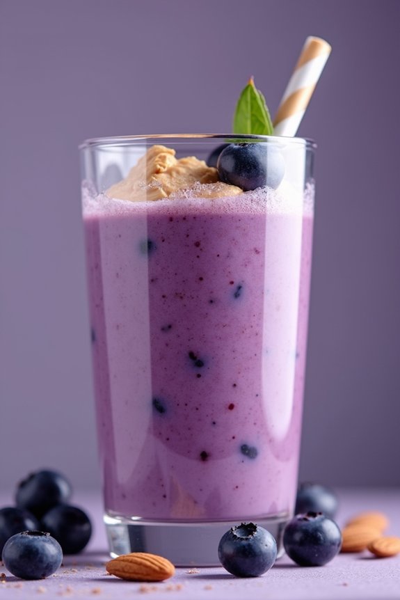 nutritious blueberry almond shake
