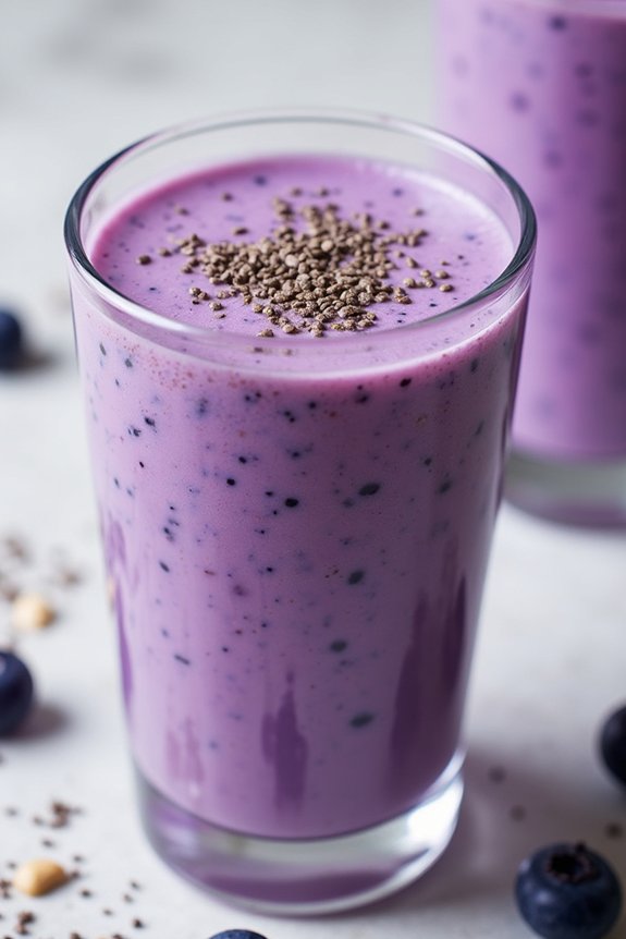 nutritious blueberry cashew shake