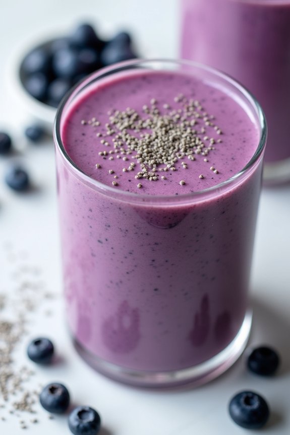 nutritious blueberry chia smoothie