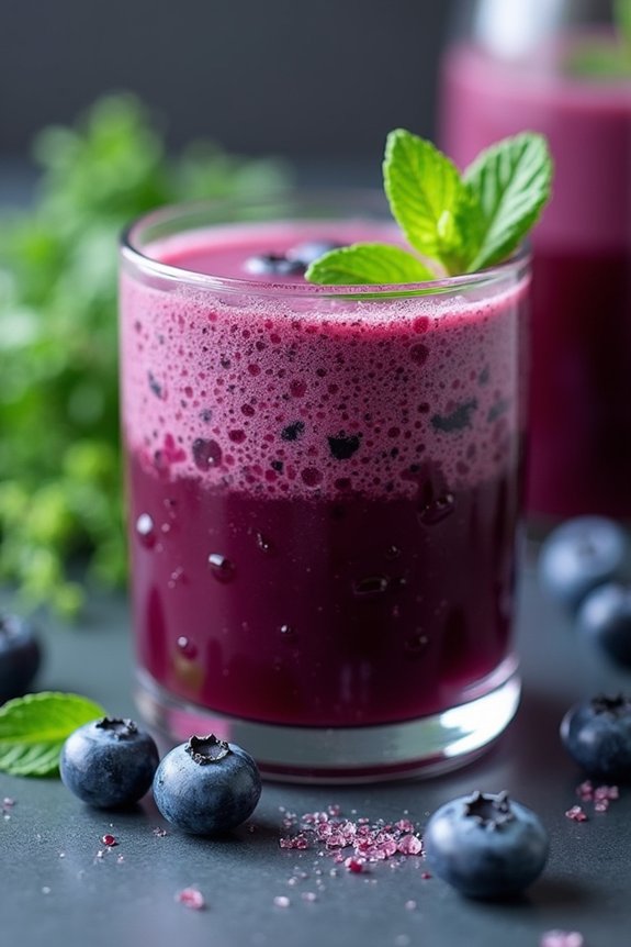 nutritious blueberry kale juice