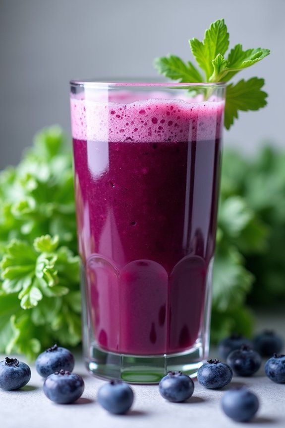 nutritious blueberry kale juice