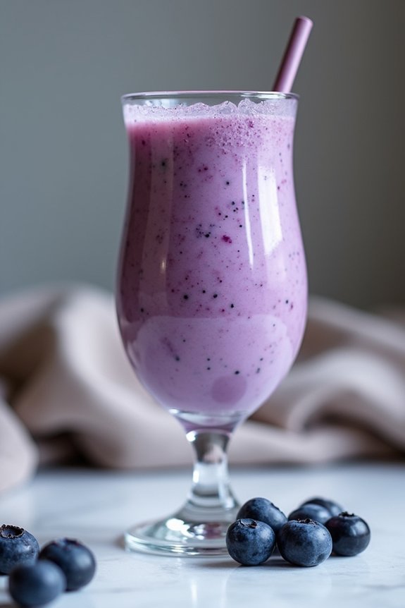 nutritious blueberry oatmeal shake