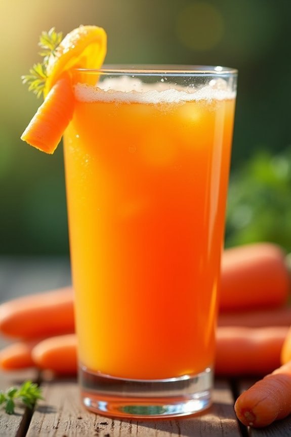 nutritious carrot orange beverage boost