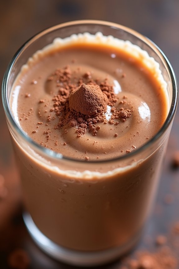 nutritious chocolate peanut shake