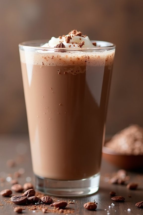 nutritious chocolate protein shake