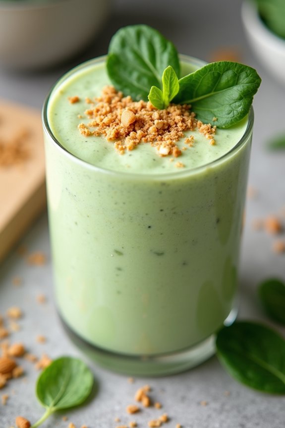 nutritious creamy spinach smoothie