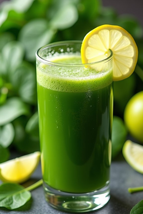 nutritious green apple spinach juice