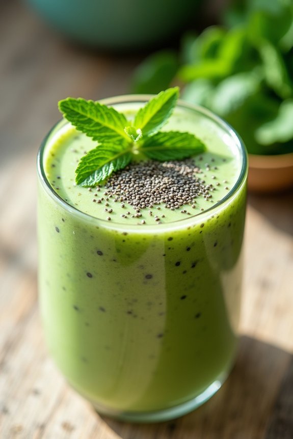 nutritious green chia smoothie