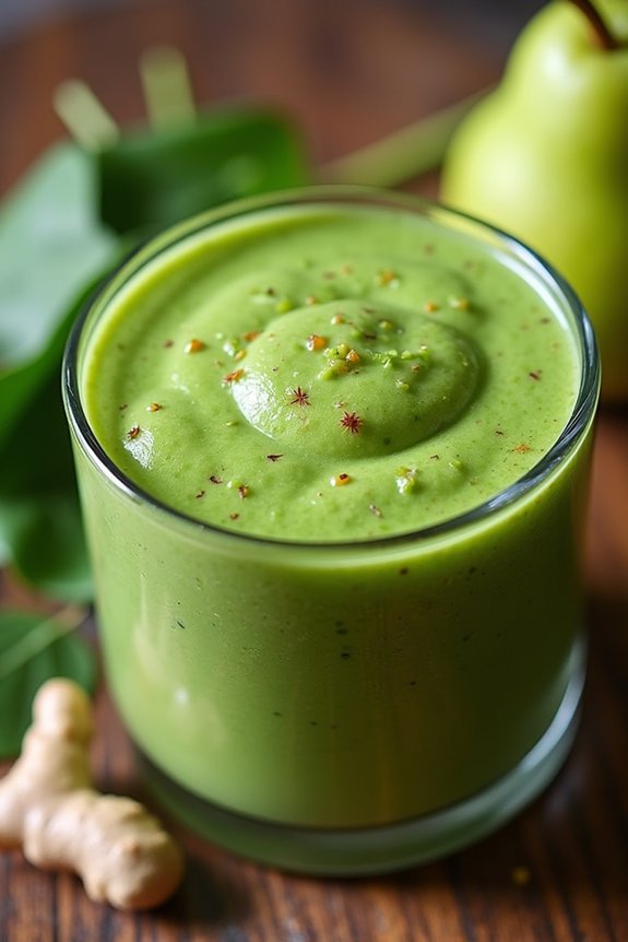 nutritious green pear smoothie