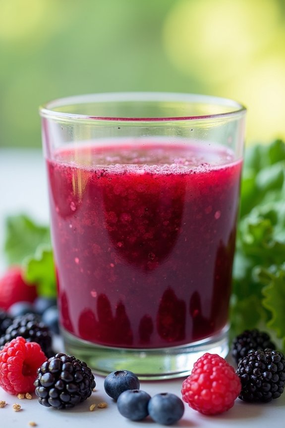 nutritious kale berry juice
