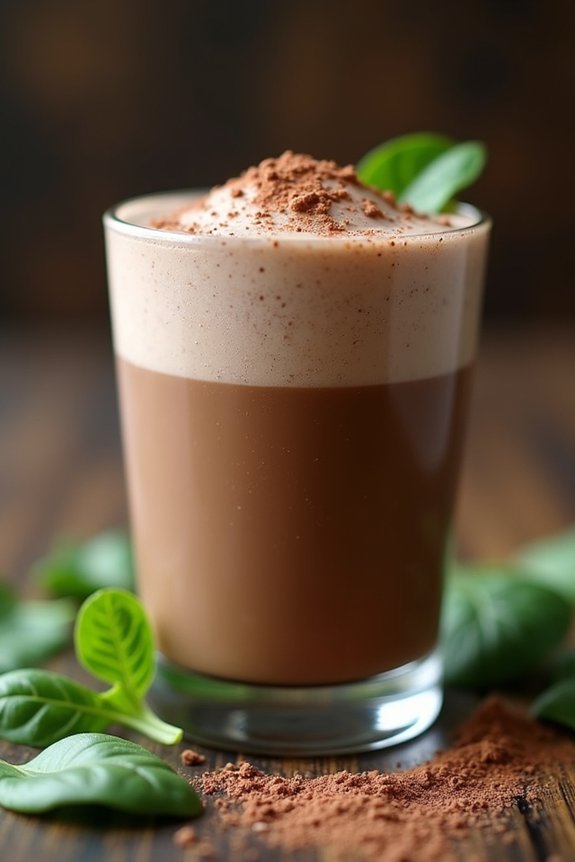 nutritious mocha spinach shake