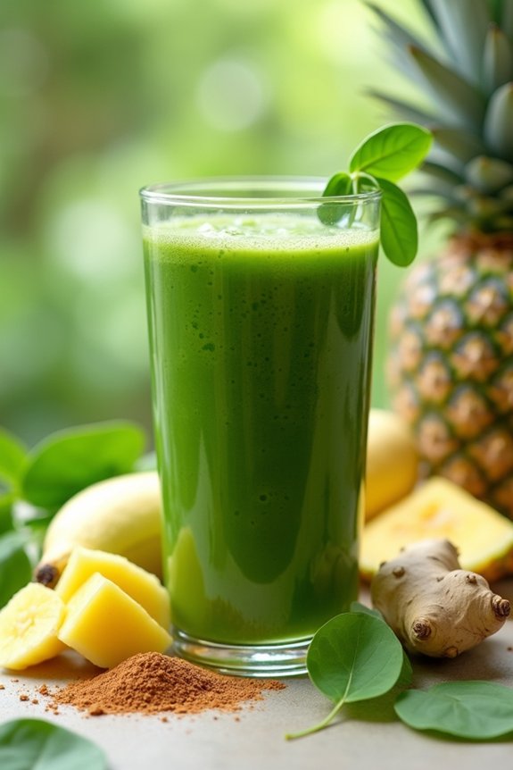 nutritious spinach fruit juice