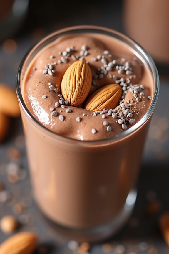 nutty chocolate protein shake