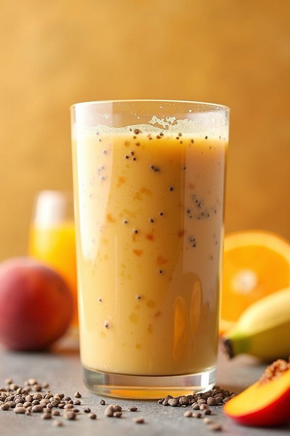 peachy protein packed smoothie recipe