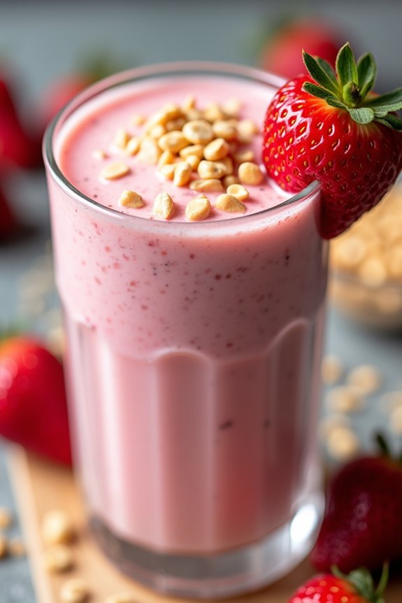 peanut butter strawberry shake