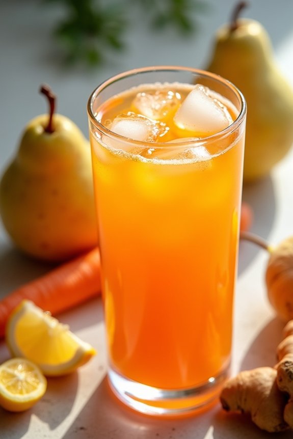 pear and carrot juice