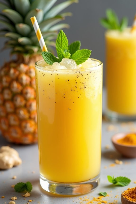 pineapple ginger protein shake