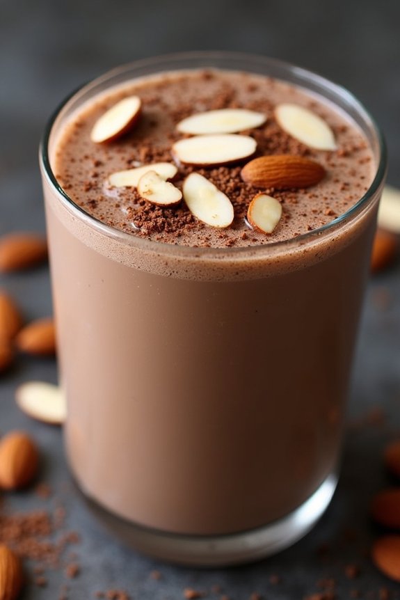 protein packed mocha almond shake
