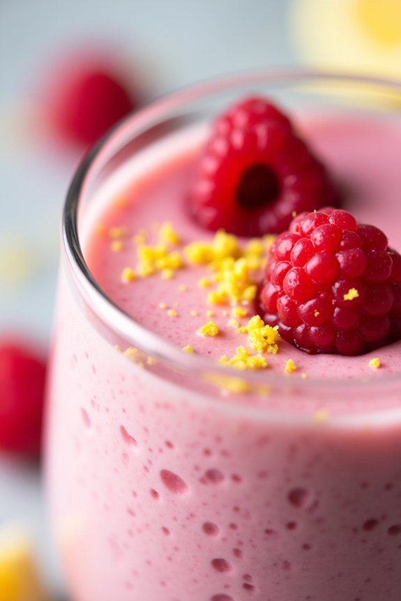 raspberry lemon zest shake