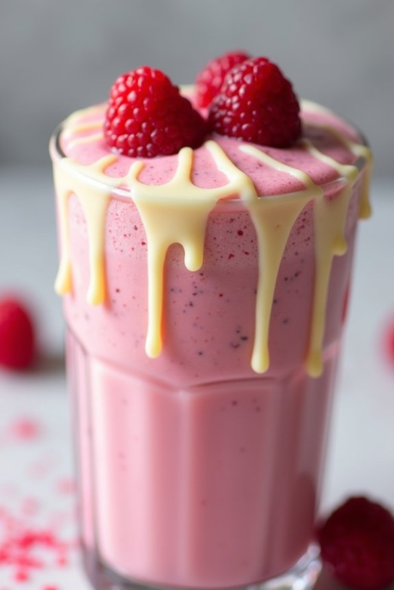 raspberry white chocolate shake