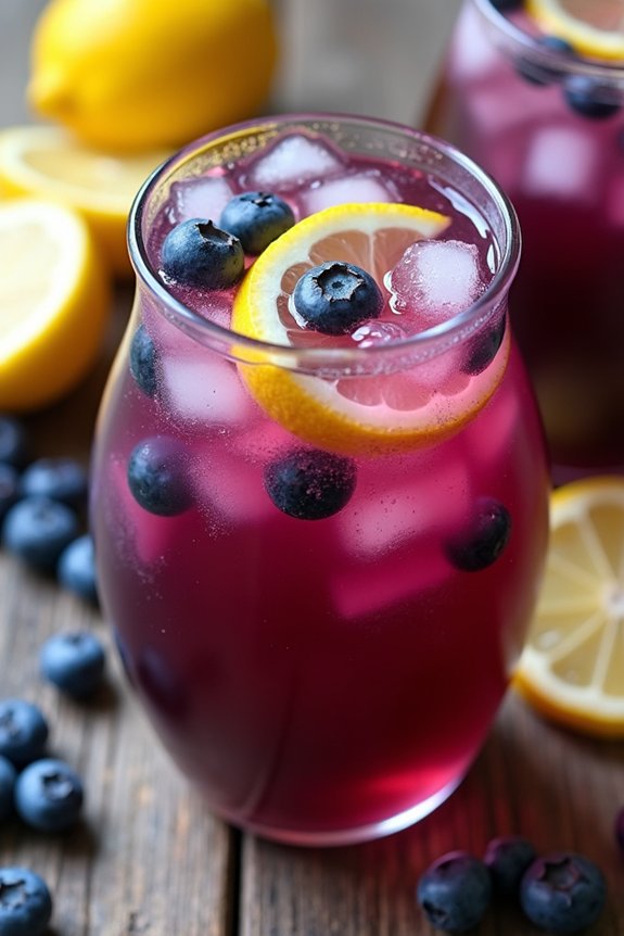 refreshing blueberry lemonade iced tea