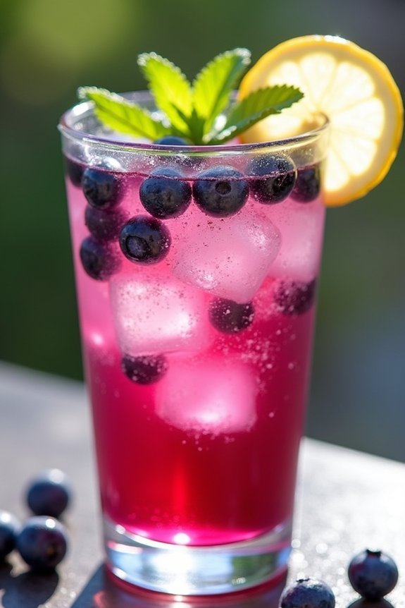 refreshing blueberry lemonade punch