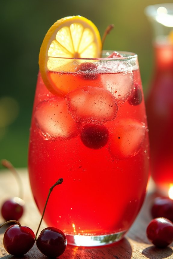refreshing cherry ginger lemonade