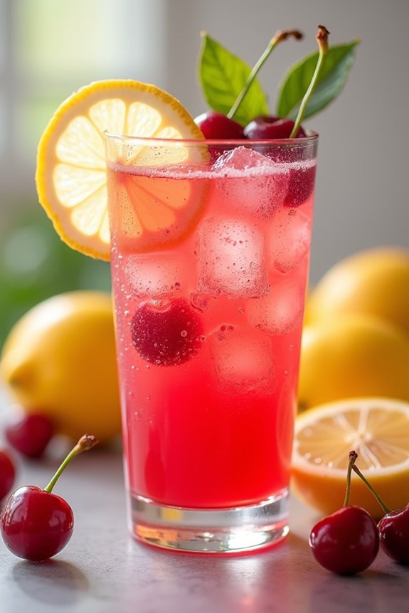 refreshing cherry lemon beverage