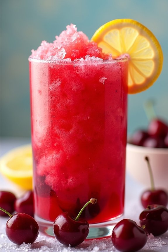 refreshing cherry lemonade slush