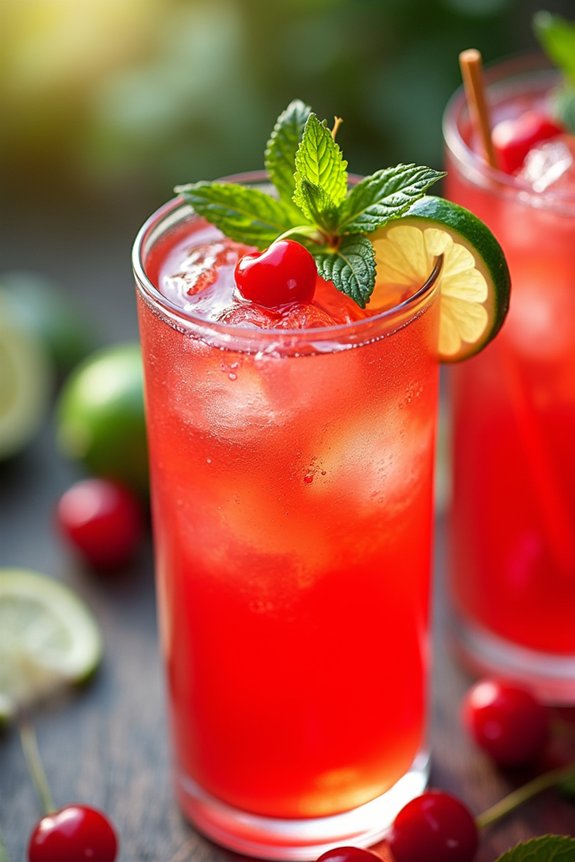 refreshing cherry limeade beverage