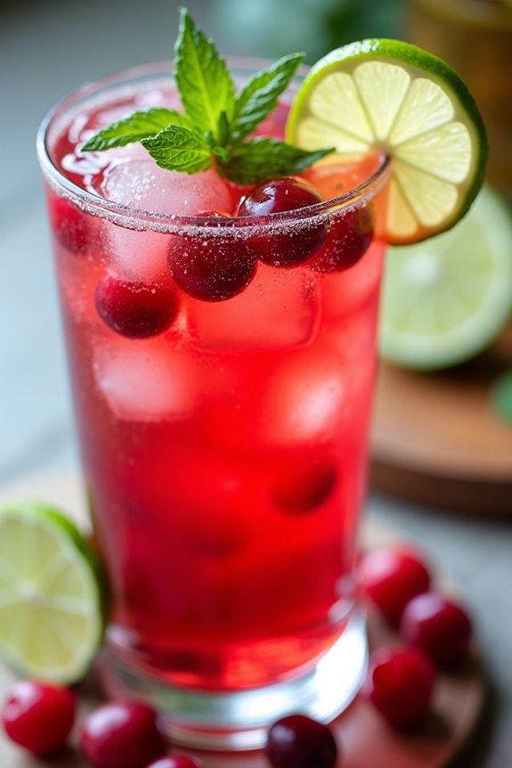refreshing cranberry fruit punch