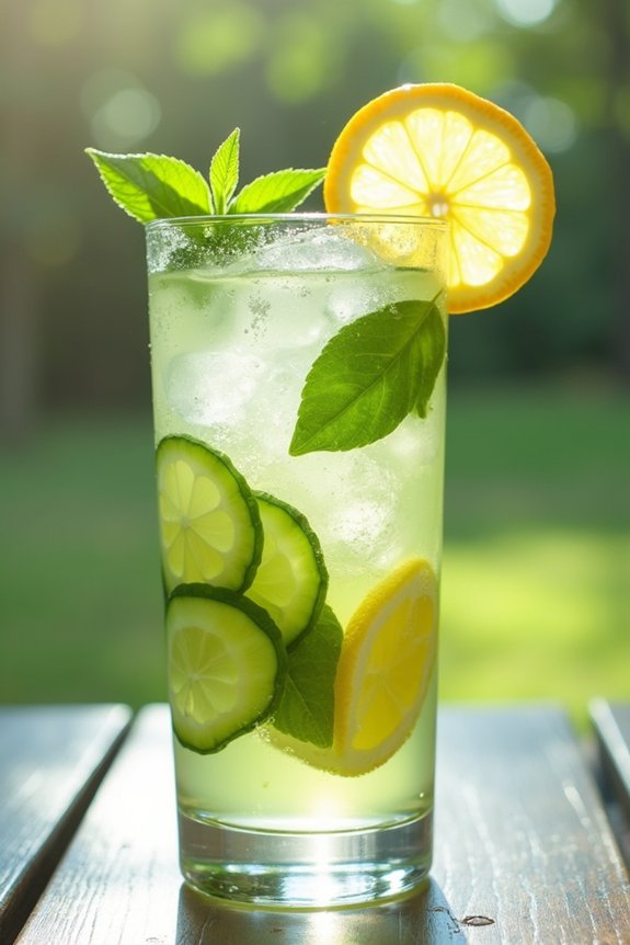 refreshing cucumber basil lemonade