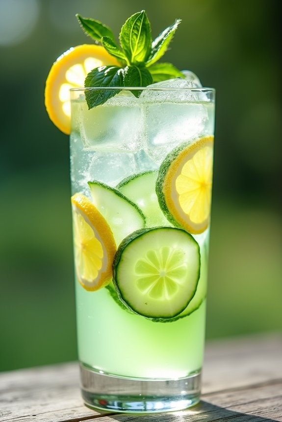 refreshing cucumber basil lemonade