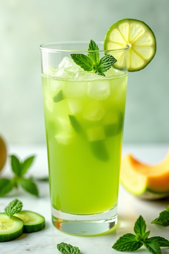 refreshing cucumber melon juice
